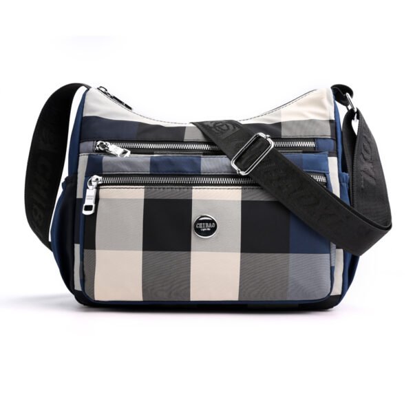 Chic Waterproof Plaid Multi Pocket Crossbody Hobo Bag