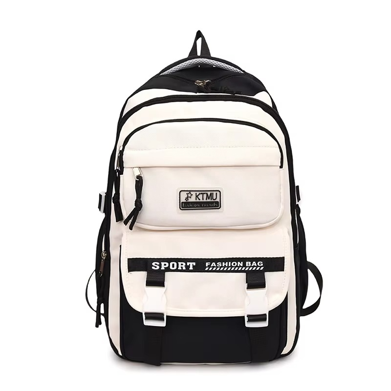 Academy Style School Bag | Lightweight College Student Backpack - Black