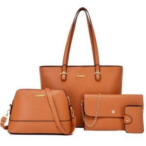 4 pcs women's bag combo Brown